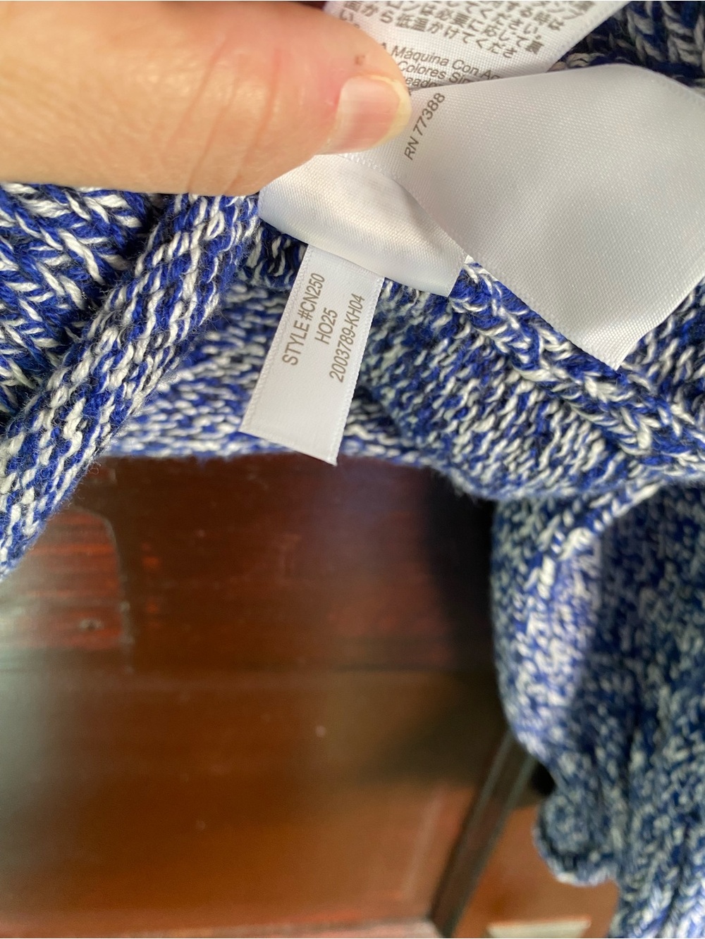 J.Crew 2025 Rollneck Blue Marled Sweater-L - Picture 6 of 6